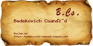 Bedekovich Csanád névjegykártya